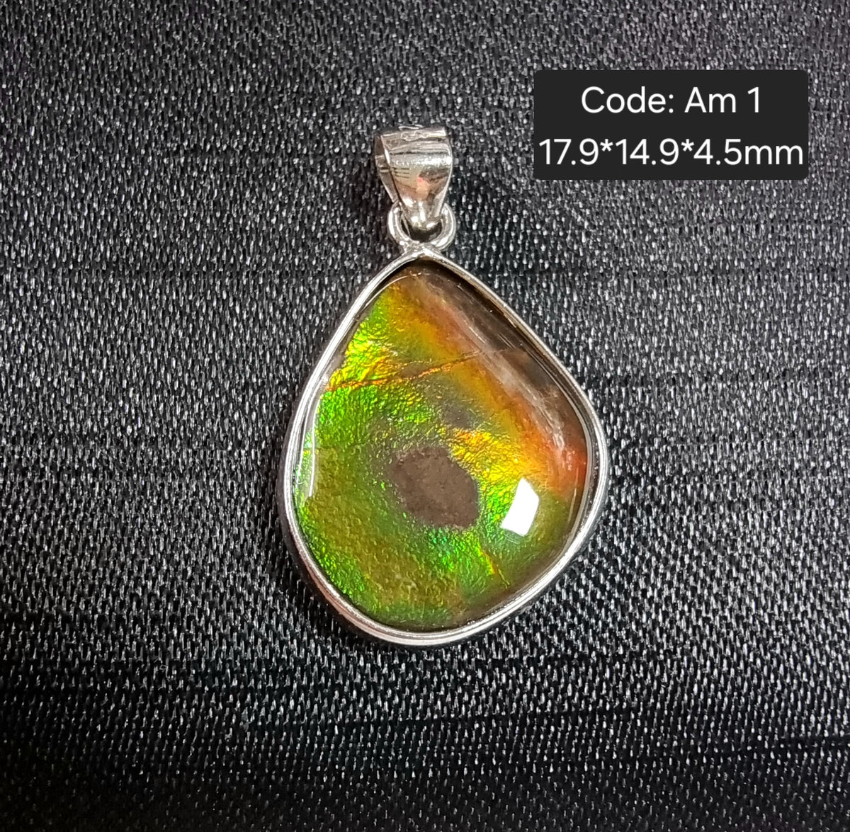 Canada Ammolite Sterling Silver Pendant