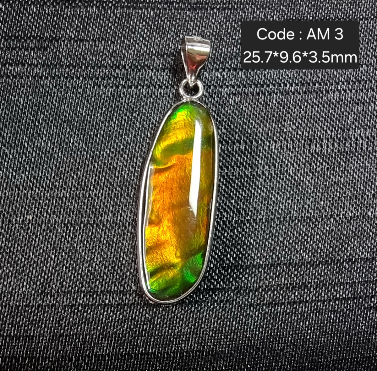 Canada Ammolite Sterling Silver Pendant