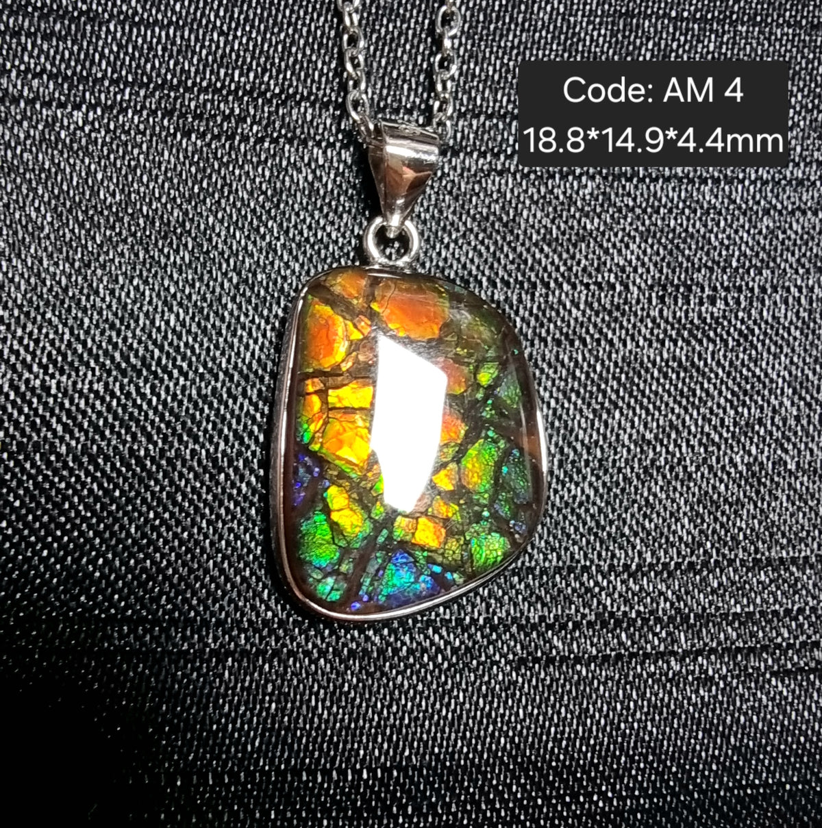 Canada Ammolite Sterling Silver Pendant