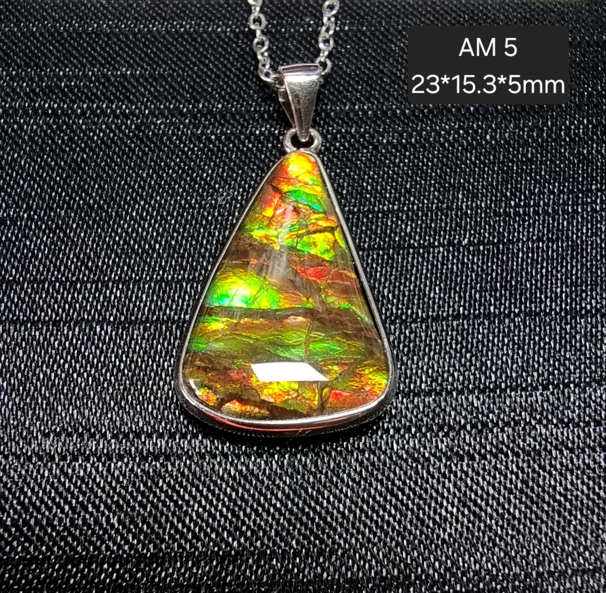 Canada Ammolite Sterling Silver Pendant